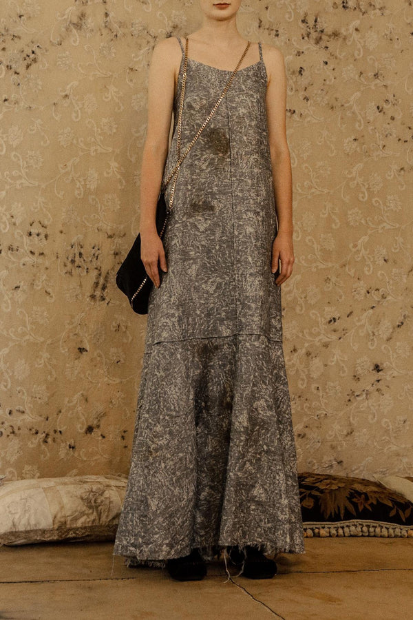 MUTEDANCE blue suspender long skirt MD22FW41 PM45